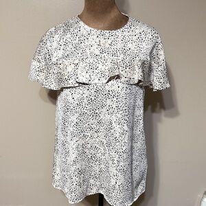 ANTONIO MELANI White and Black Patterned Blouse